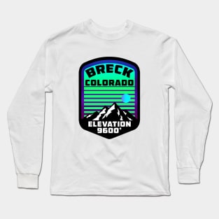 Ski Breck Colorado Skiing Breckenridge Long Sleeve T-Shirt